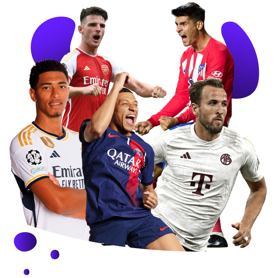 Footballers from Real Madrid, Arsenal, PSG, Bayern and Atlético